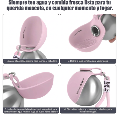 Botella de agua portatil para perros
